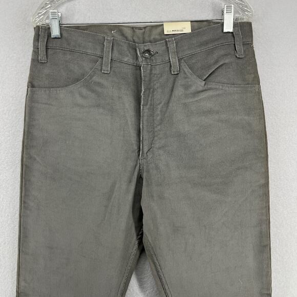 LEVIS 536 Pants Men 34x36 '86 Fine Corduroy White Tab Gray Jeans USA VTG NEW NOS - Picture 4 of 16